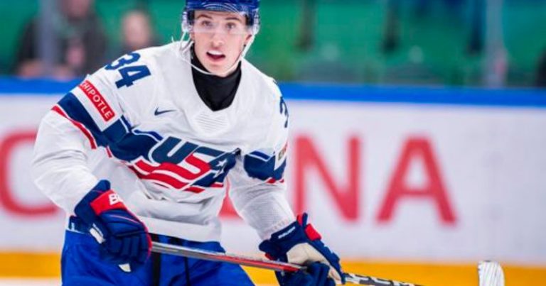 Rutger McGroarty captain of USA at the IIHF World Junior Championship 2024